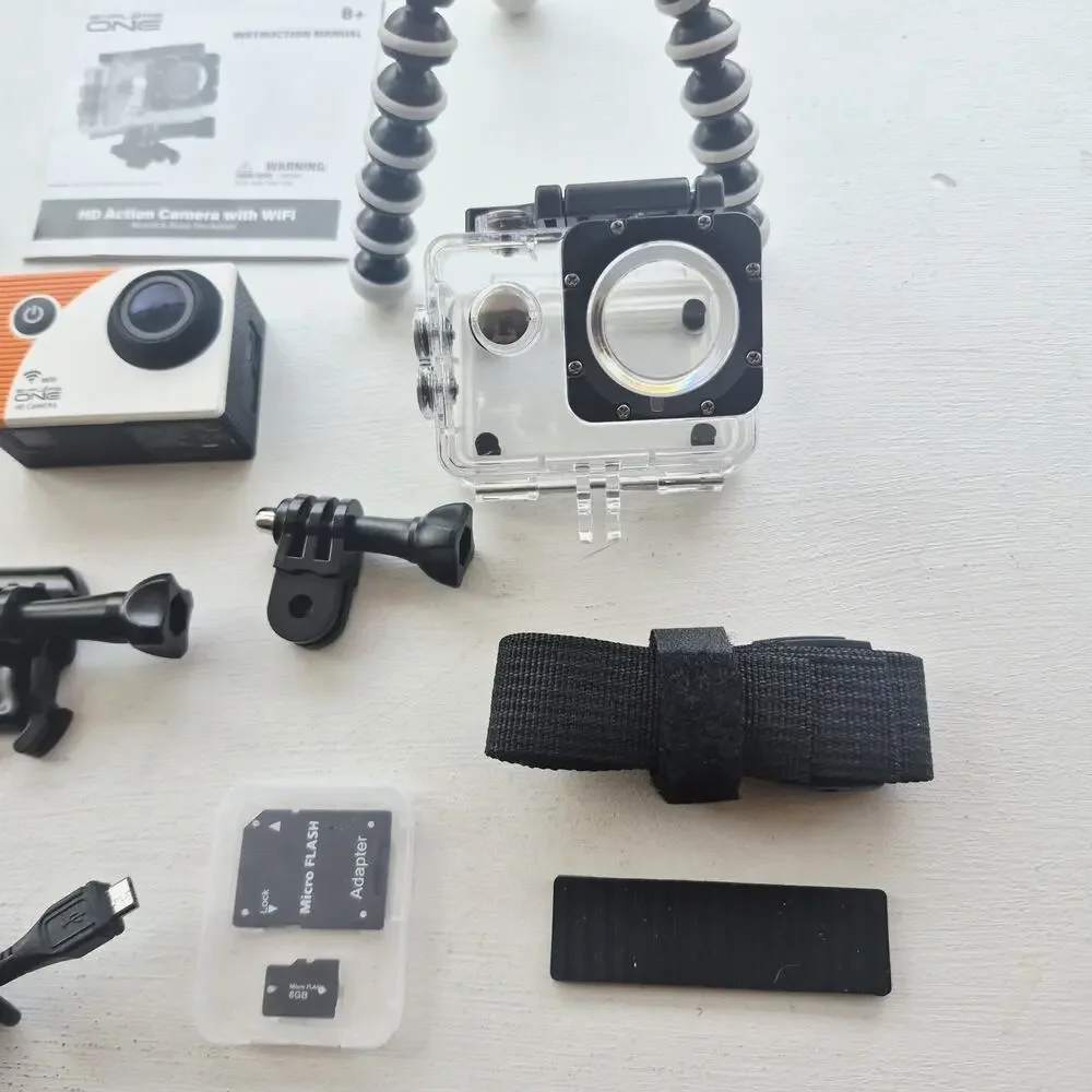 Explore One 4K Action Camera with WiFi Bundle With Many Accessories